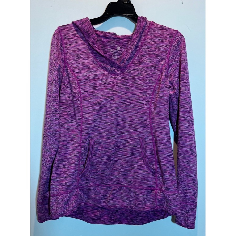 Tangerine MEDIUM Purple/Pink Long Sleeve Hoodie Pullover Fleece Lined K Pocket